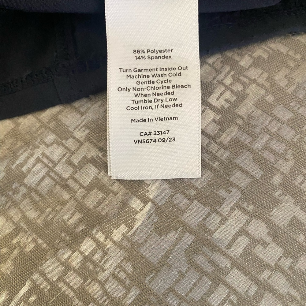 T by Talbots AIRKNIT Stretch Bungee Waist Dress, Navy Blue, Size Medium - Picture 3 of 7